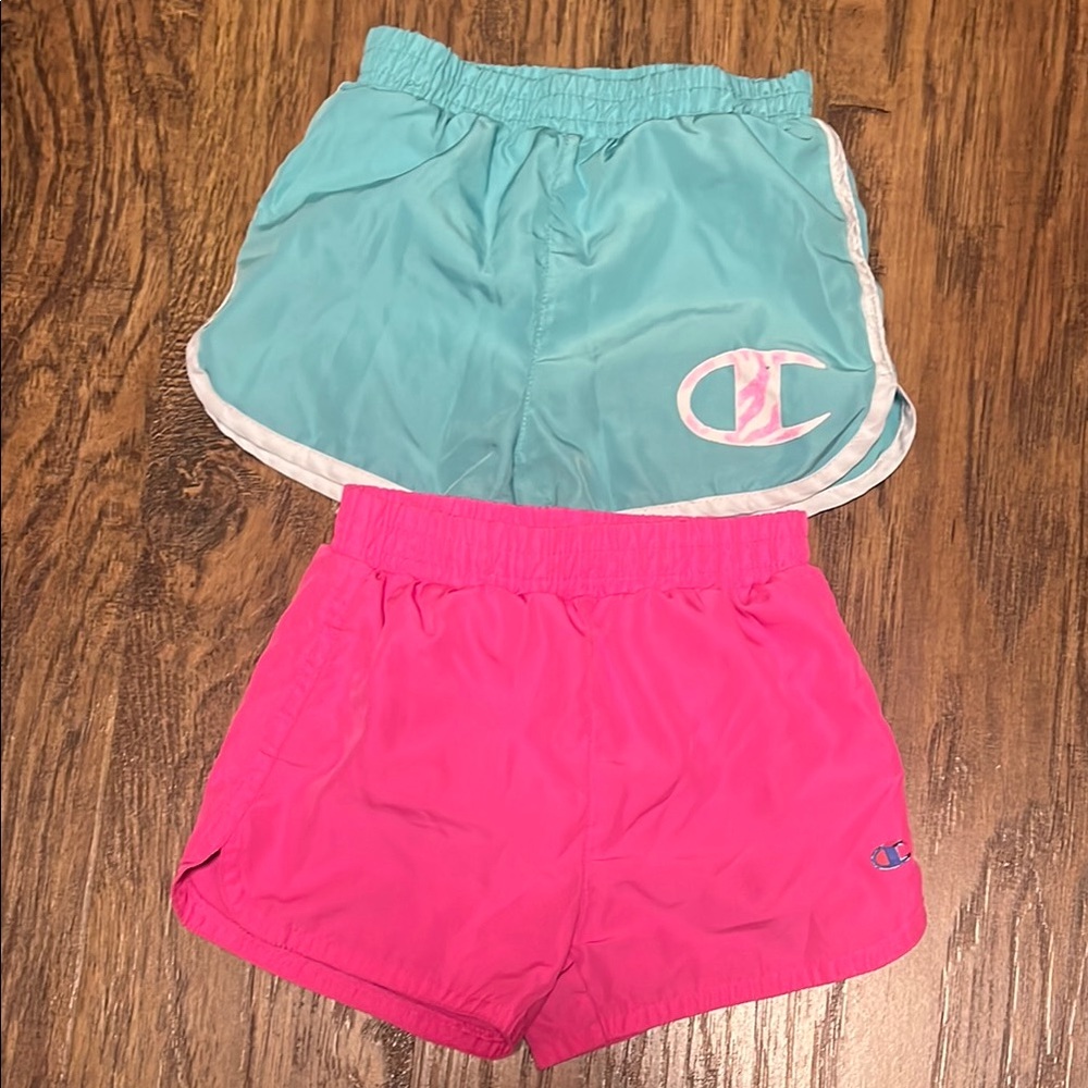 Champion Blue and Pink Athletic Shorts Lightweight Moisture-Wicking size 4,
